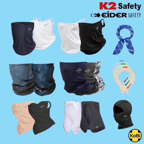 K2 귀걸이형 넥스카프 여름 넥워머 자외선차단 쿨워머 목토시 두건 자전거 골프 아이더 쿨링 멀티스카프 HUS23902 카모 브라운_이미지