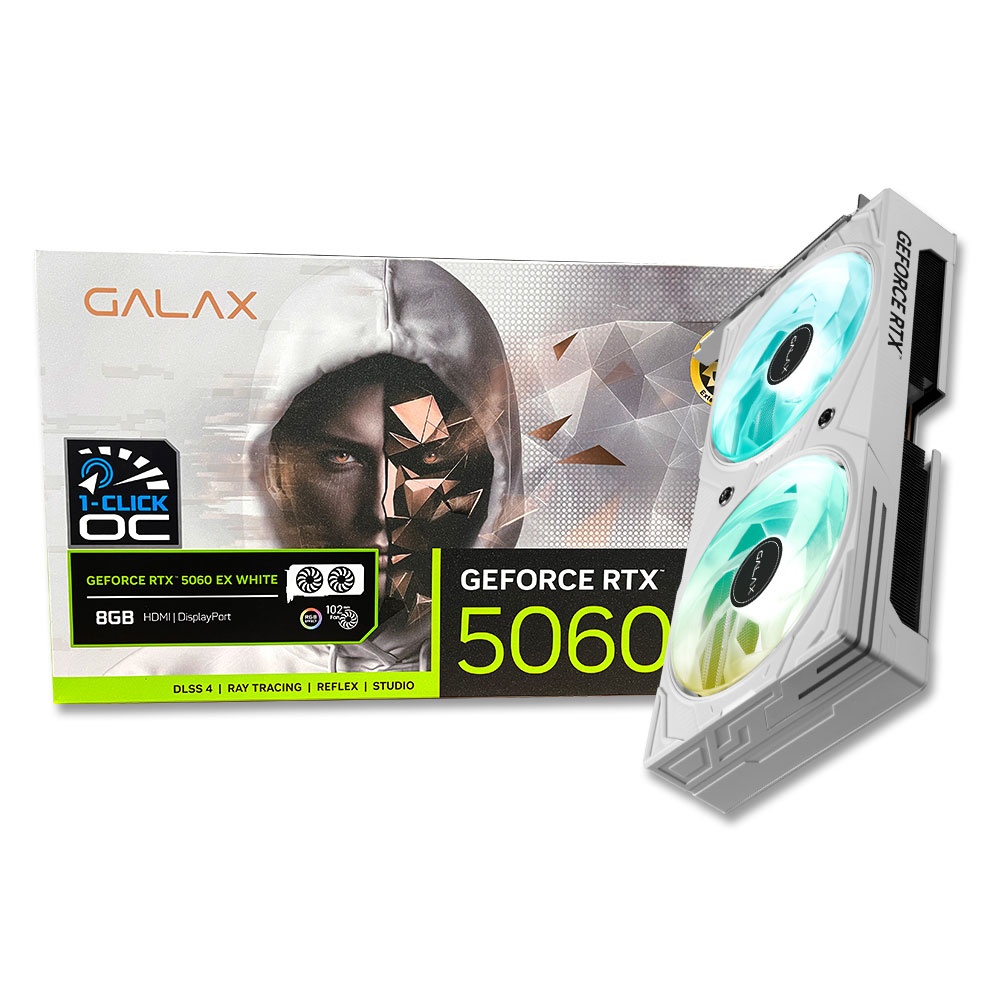 갤럭시 GALAX 지포스 RTX 5060 EX WHITE OC D7 8GB_이미지