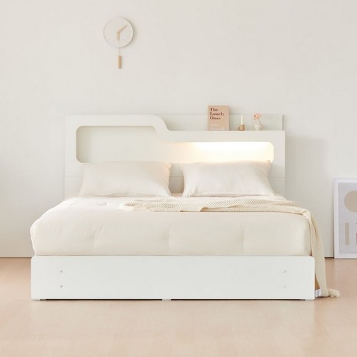 이노센트 루모스 LED 1단 3서랍 수납 침대 Q (본넬스프링)_이미지