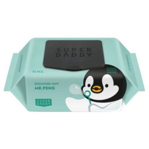 미스터펭 시그니처 민트 물티슈 캡형 70매