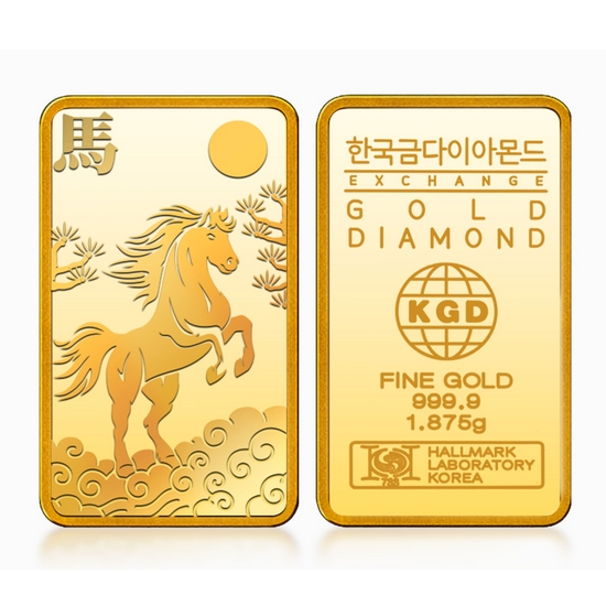 한국금다이아몬드 병오년 말 골드바 1.875g