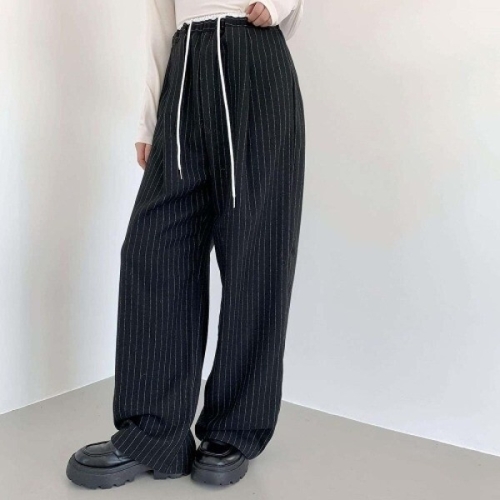 기타 패플 다잇템다잇템 여성 넓은 세로줄 허리밴드 팬츠_23961434_58_이미지