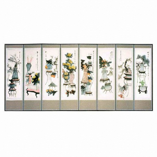 한국병풍 기명도 진품 8폭 병풍이미지입니다. 누르면 해당 게시물로 새창이동합니다.