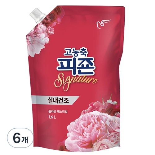 피죤 시그니처 플라워페스티벌 리필 1.6L (6개)_이미지