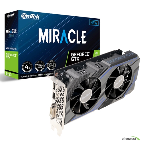 이엠텍 지포스 GTX 1650 MIRACLE NEW D6 4GB