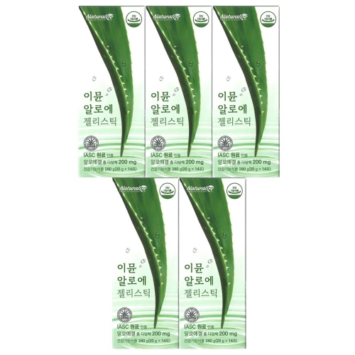 네추럴라이즈 이뮨 알로에 젤리스틱 14포 (5개)_이미지