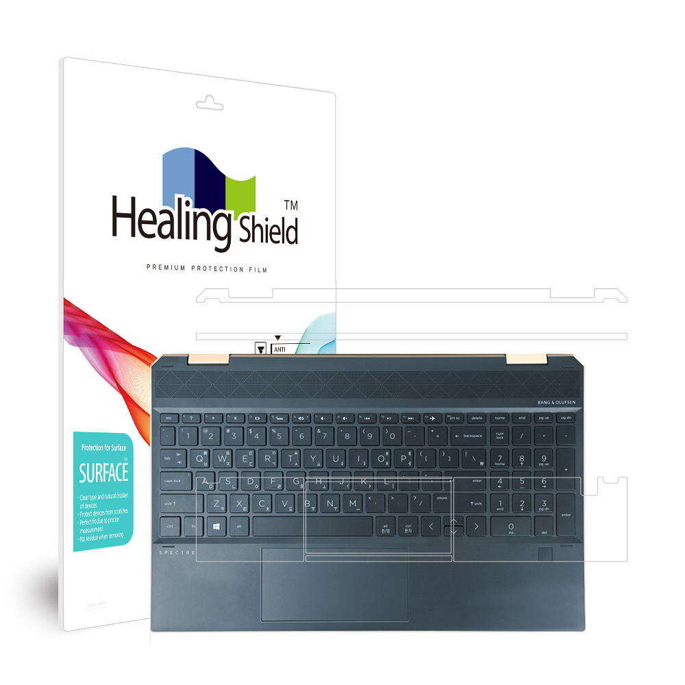 폰트리 힐링쉴드 HP 스펙터 x360 15-eb0039TX 무광 외부보호필름 팜레스트/터치패드 2매