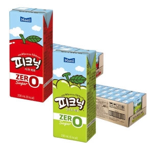 매일유업 피크닉 사과 제로 200mlx24개+청포도 제로 200mlx24개