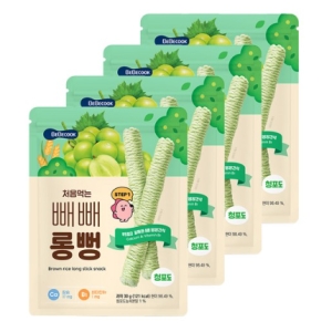 베베쿡 처음먹는 빼빼롱뻥 청포도 30g (4개)