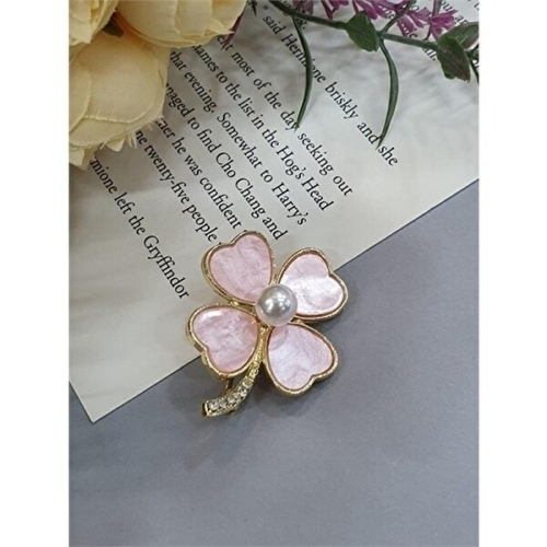 패션 이쁜 네잎크로버 진주 브로치 9896802A