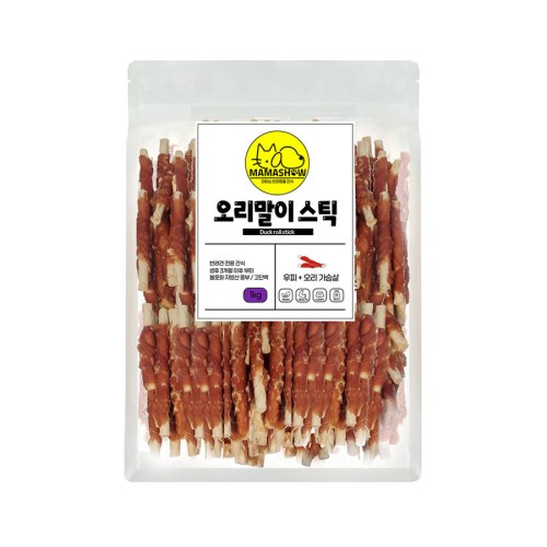 마마쇼 독 오리말이 스틱 1kg (1개)_이미지