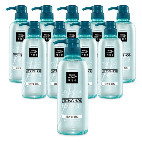 아모레퍼시픽 미쟝센 스타일 케어 스트롱 홀드 헤어젤 하드 500ml (10개)