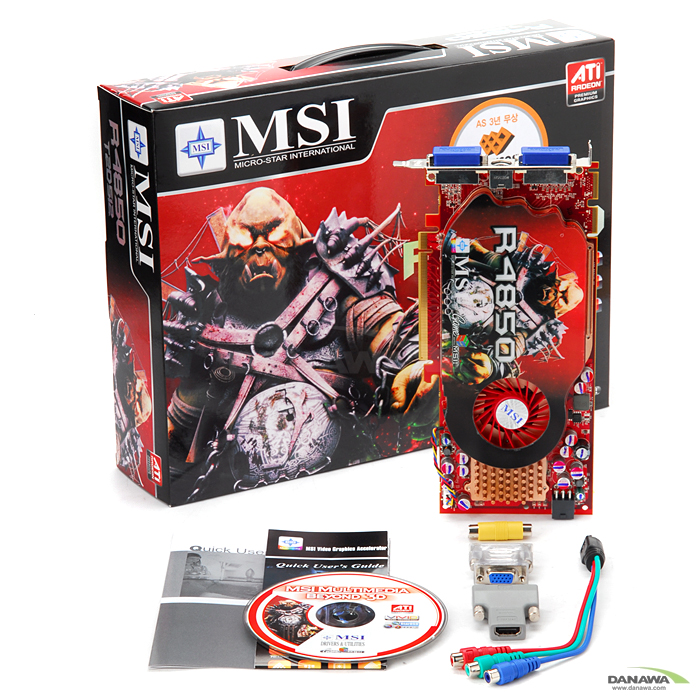 MSI �󵥿� HD 4850 R4850-T2D512 512MB