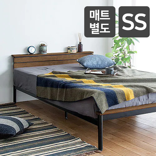 미즌하임 모노폴리 원목 철재 침대 SS (매트별도)_이미지