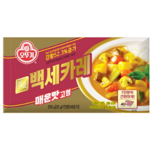 오뚜기 백세카레 매운맛 고형 200g이미지입니다. 누르면 해당 게시물로 새창이동합니다.
