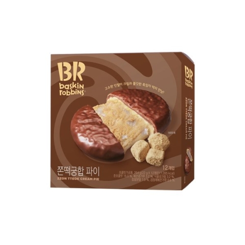 배스킨라빈스 쫀떡궁합 파이 264g (7개)_이미지