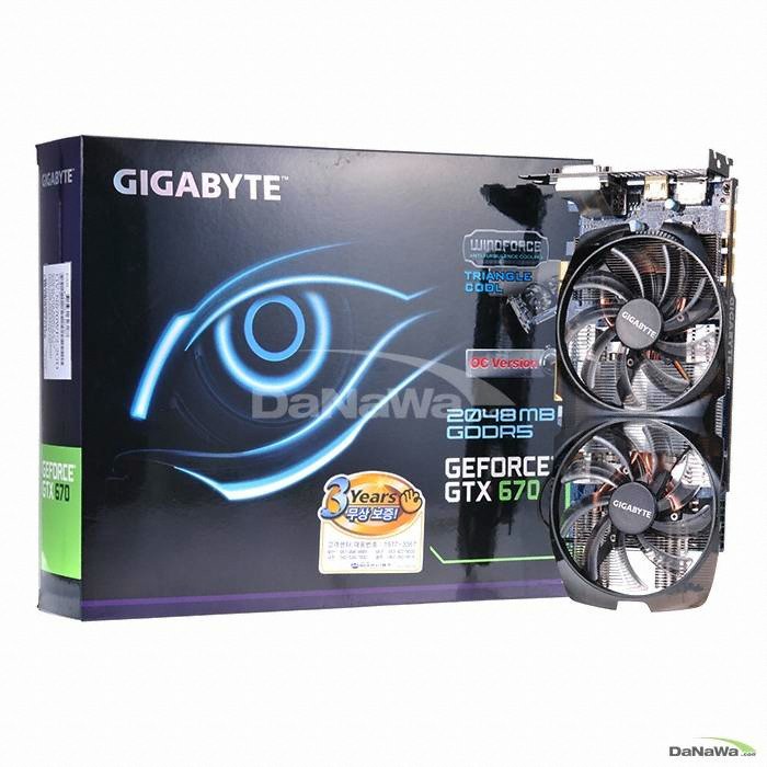GIGABYTE 지포스 GTX670 UDV D5 2GB WINDFORCE 2X_이미지