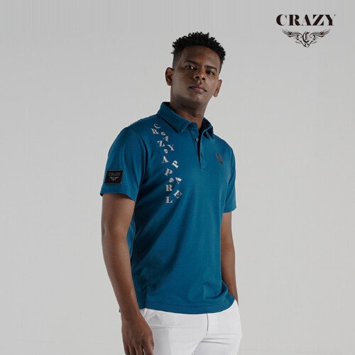 크레이지 어페럴 남성 골프 반팔티셔츠 CZM-TS2203BL