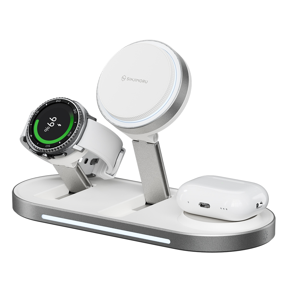 신지모루 25W Qi2.2 쿨링 3in1 M-듀얼 폴드 쿨러터보 무선충전 거치대