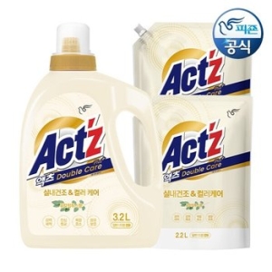 피죤 액츠 더블케어 플러스 3.2L + 리필 2.2L (본품1개+리필2개)