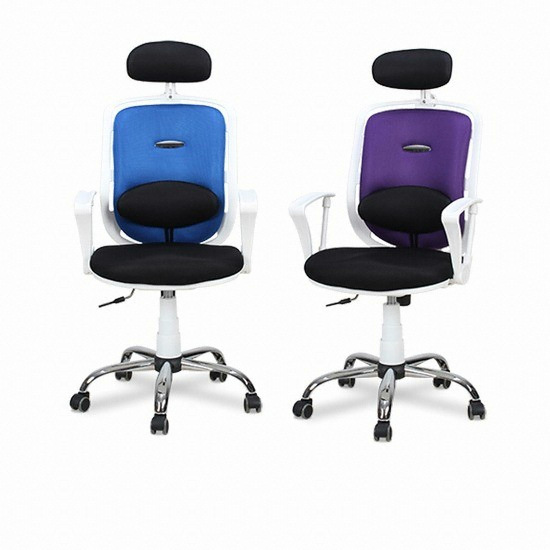 화이트 요추오피스체어 CR011