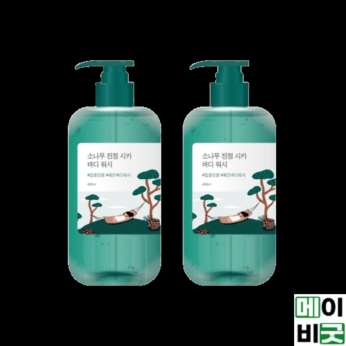 라운드랩 소나무 진정 시카 바디워시 400ml (2개)_이미지
