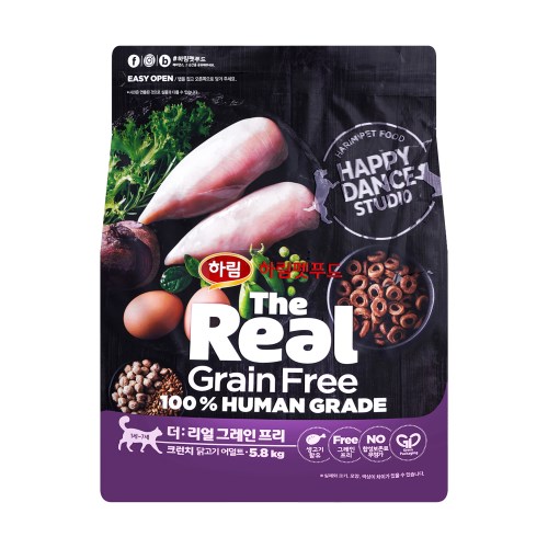 더리얼 캣 그레인프리 크런치 닭고기 어덜트 5.8kg (1개)_이미지