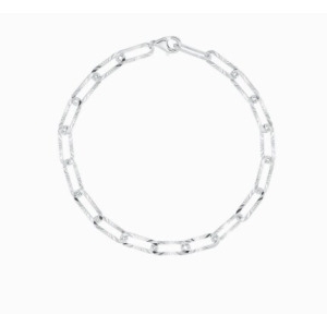 로이드 실버 컷팅 클립 체인 팔찌 LLBS24214S_이미지