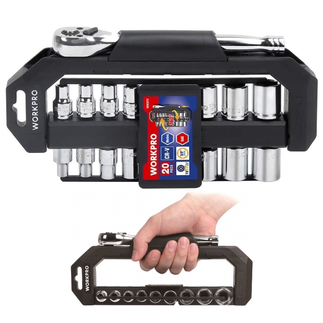 3/8인치 라쳇소켓 세트 W003072 (20pcs)