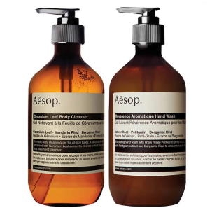이솝 제라늄 리프 바디 클렌저 500ml + 레버런스 아로마틱 핸드워시 500ml (1세트)_이미지