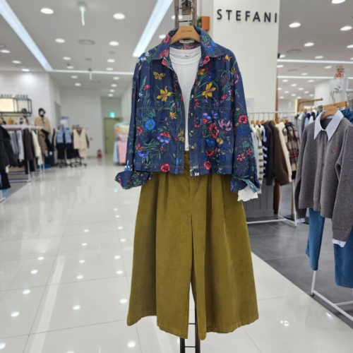 스테파니 꽃 청남방/A26DM6105_이미지