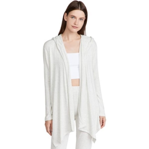 캘빈클라인 언더웨어 여성 퓨어 립 오픈 후디, 그레이 헤더061, L 645932_이미지