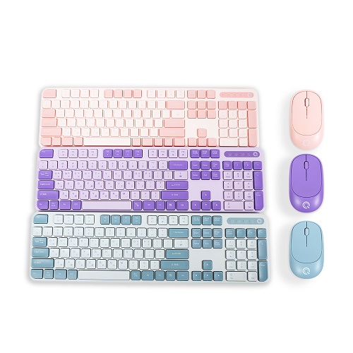 QSENN MK314 저소음 무선 키보드 마우스 세트 (벚꽃)