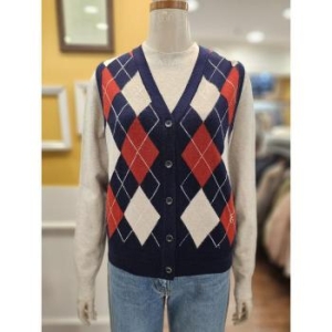 BCBG 세이브존01 트윙클 아가일 패턴 니트 베스트 B5C8K515 S41599873_이미지