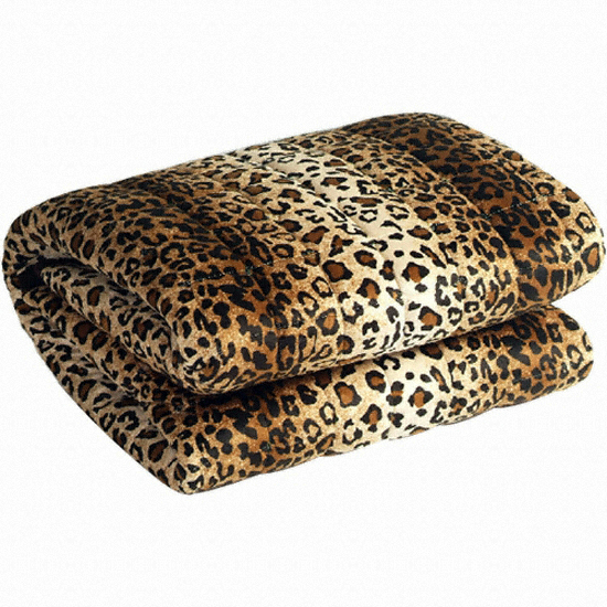 골드큐 극세사 레오파드 전기요 (1인용, 105x180cm, GQW-2216S)_이미지