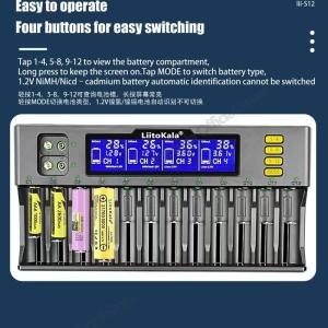 LiitoKala Lii-S12 12 슬롯 S8-Slot 18650 배터리 충전기, 20700 Lion_이미지