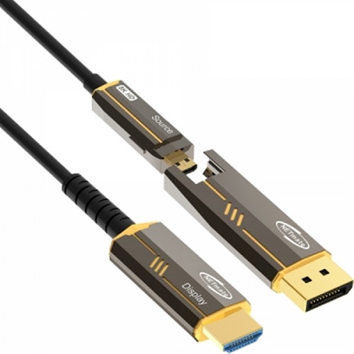 강원전자 NETmate NM-DHP DP to HDMI AOC 케이블 (30m, NM-DHP30DG)_이미지