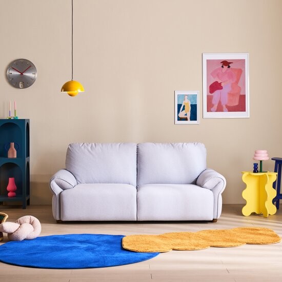 세계가구 클로버 패브릭 소파 3인용