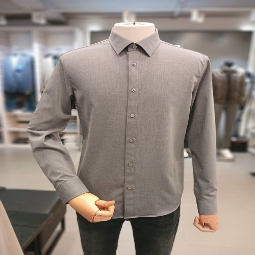 바쏘옴므 A03DT3ZSW F/W 블루네이비 4WAY 스트레치 스판 기모 셔츠 110