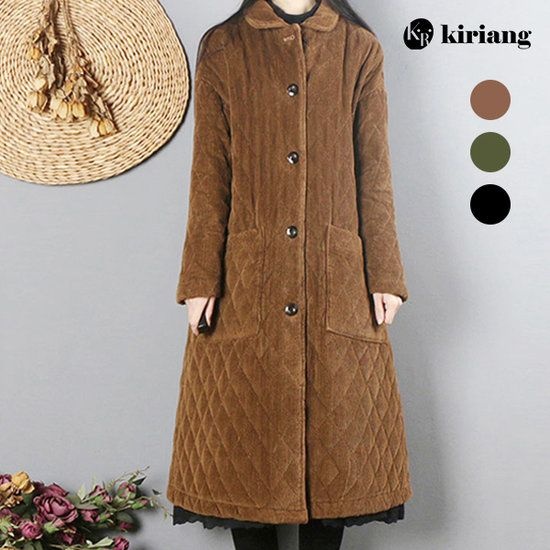 릴리 코듀로이 누빔 코트 1145703