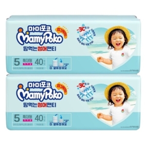 마미포코 2022 쿨썸머 땀먹는 팬티형 5단계-여아용 (80매)_이미지