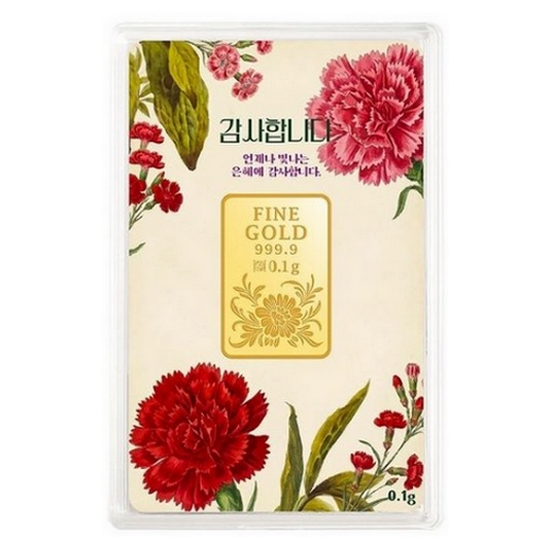 골드앤 순금 플로라 카네이션 골드바 0.1g (1개)