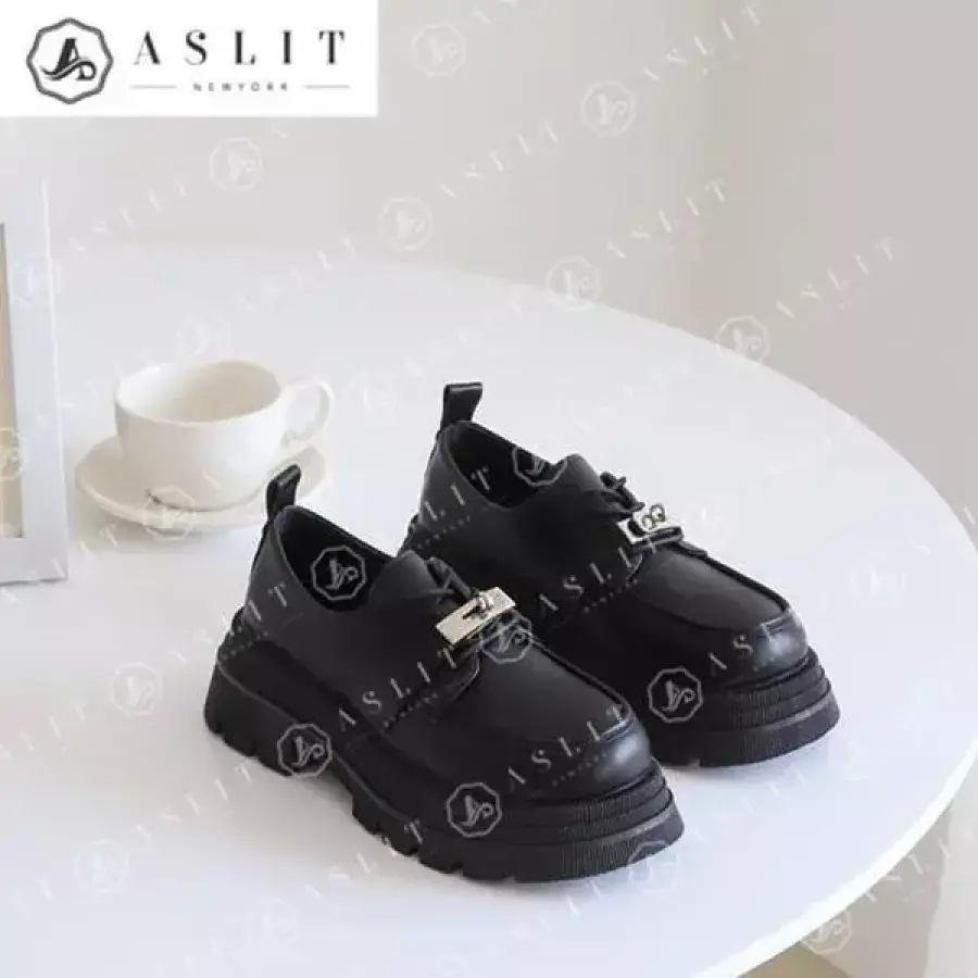 애슬릿 닥마 스틸 통굽 키높이 학생 로퍼 12892747A