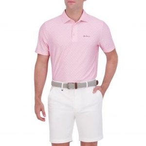 연승어패럴 벤셔먼 BEN SHERMAN 체커드 프린트 스트레치 테크 폴로 카라티 셔츠 핑크 10905706