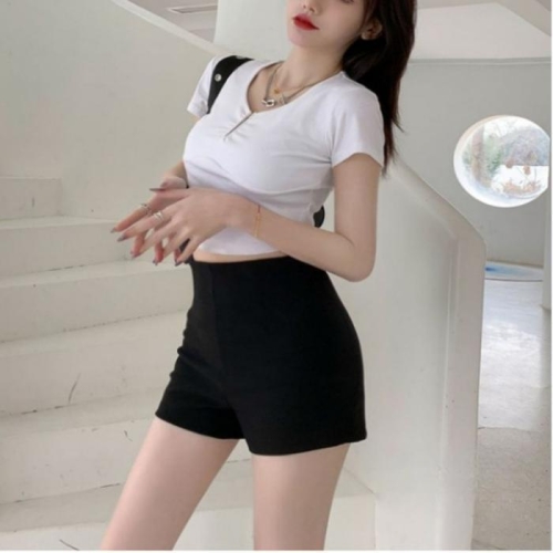 셀러허브 여성 슬림 심플스판 반바지 UDE-240414