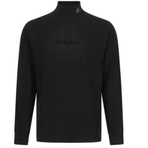 별 심볼 모크넥 래글런 소프트 긴팔이너티셔츠 811E3TSA31_BK