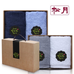 송월타월 명절/답례품 40수 항균타올 코마사 선물세트 180g (2장)_이미지