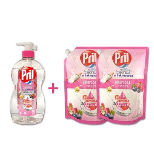 베이킹소다 주방세제 와일드베리 700ml + 리필 1L