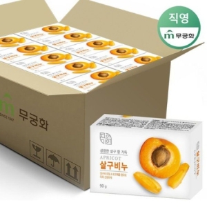 KBH한국생활건강 무궁화 자연미인 살구 비누 90g (48개)
