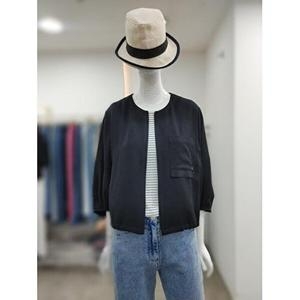 SI 세이브존04 노카라 7부소매 스트링 점퍼 SKM2121590BK S35776940_이미지